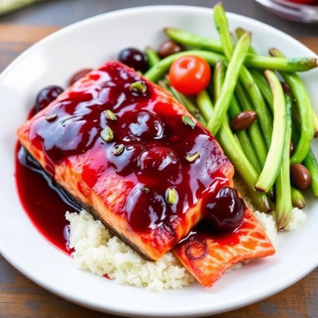 Sweet Cherry-Glazed Salmon for Holiday Meals